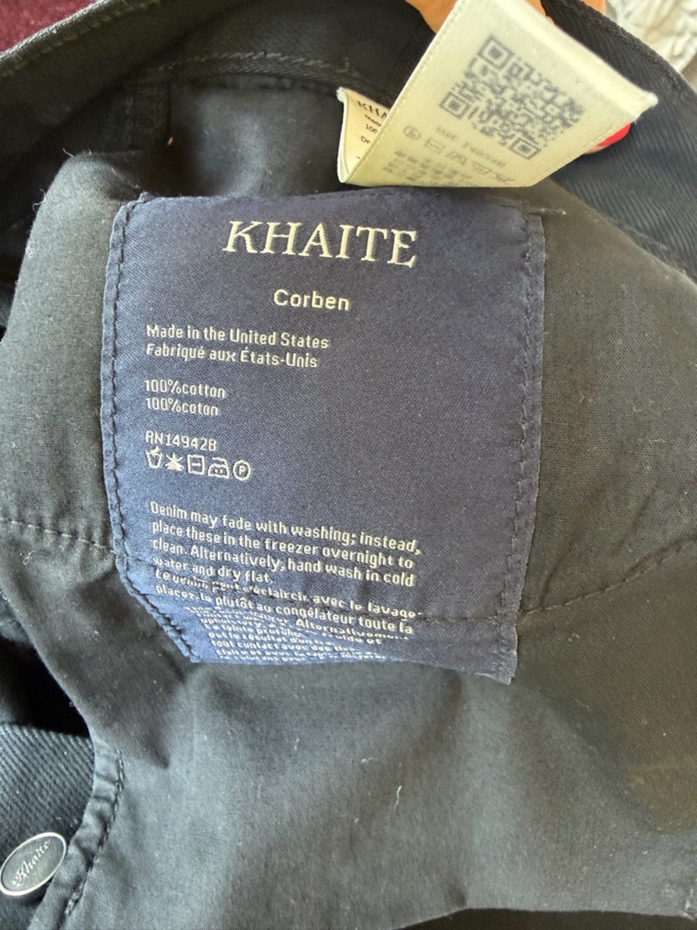 KHAITE Black Straight-Leg Women’s Jeans - Picture 5 of 7